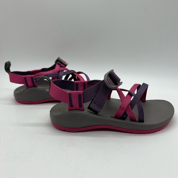 CHACO GIRLS STRAPPY SANDALS SIZE 1 PINK & PURPLE STRAPS - Picture 6 of 13